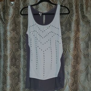 Dressy tank w/studs and rhinestones